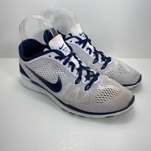 Nike Free TR Fit 5 White & Blue Womens US Size 7.5 EUR 38.5 704674-107 Running